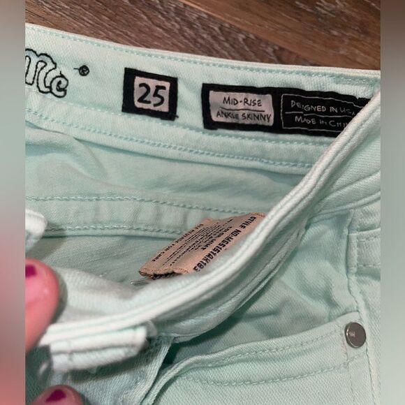Mint Green Skinny Jeans - Picture 4 of 4